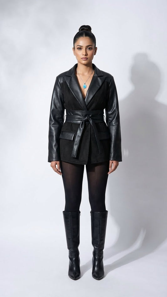 The Belted Hybrid Blazer