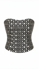 Silver Embellished Corset