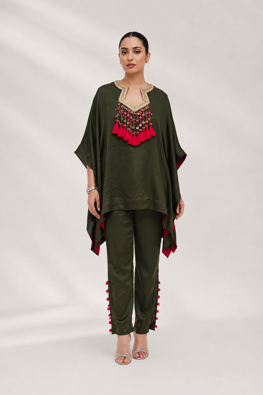 Noor Tassel Kaftan Co-ord