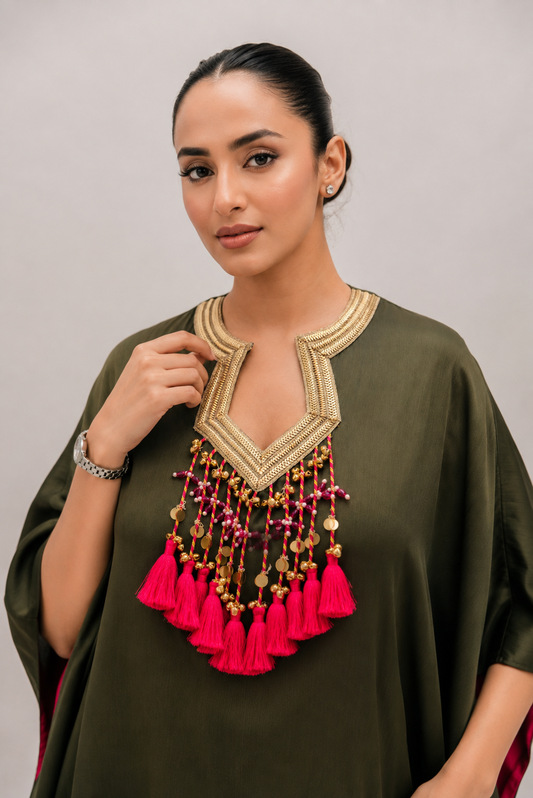 Noor Tassel Kaftan Co-ord