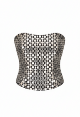 Silver Embellished Corset
