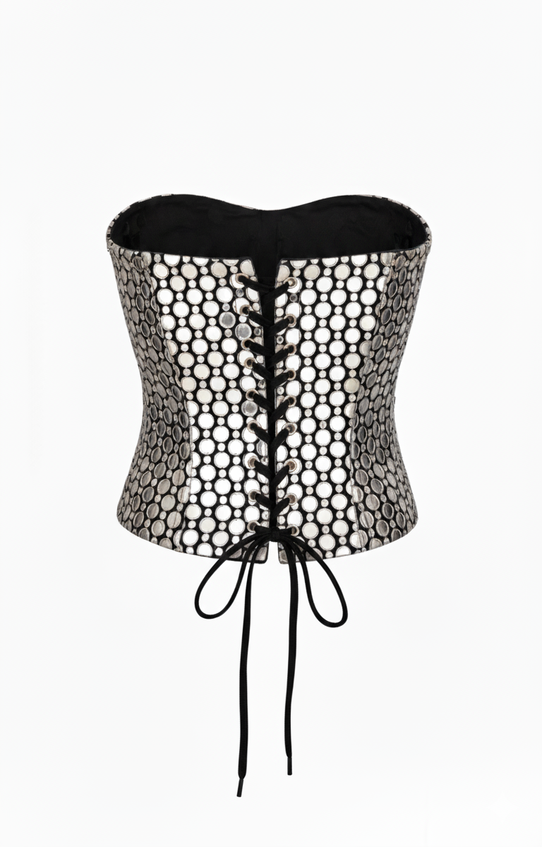 Silver Embellished Corset