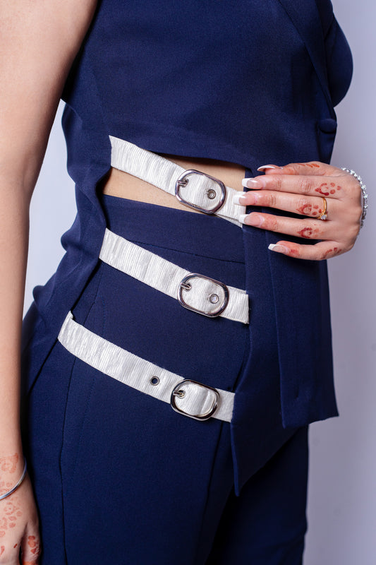 Navy Blue/ Ivory