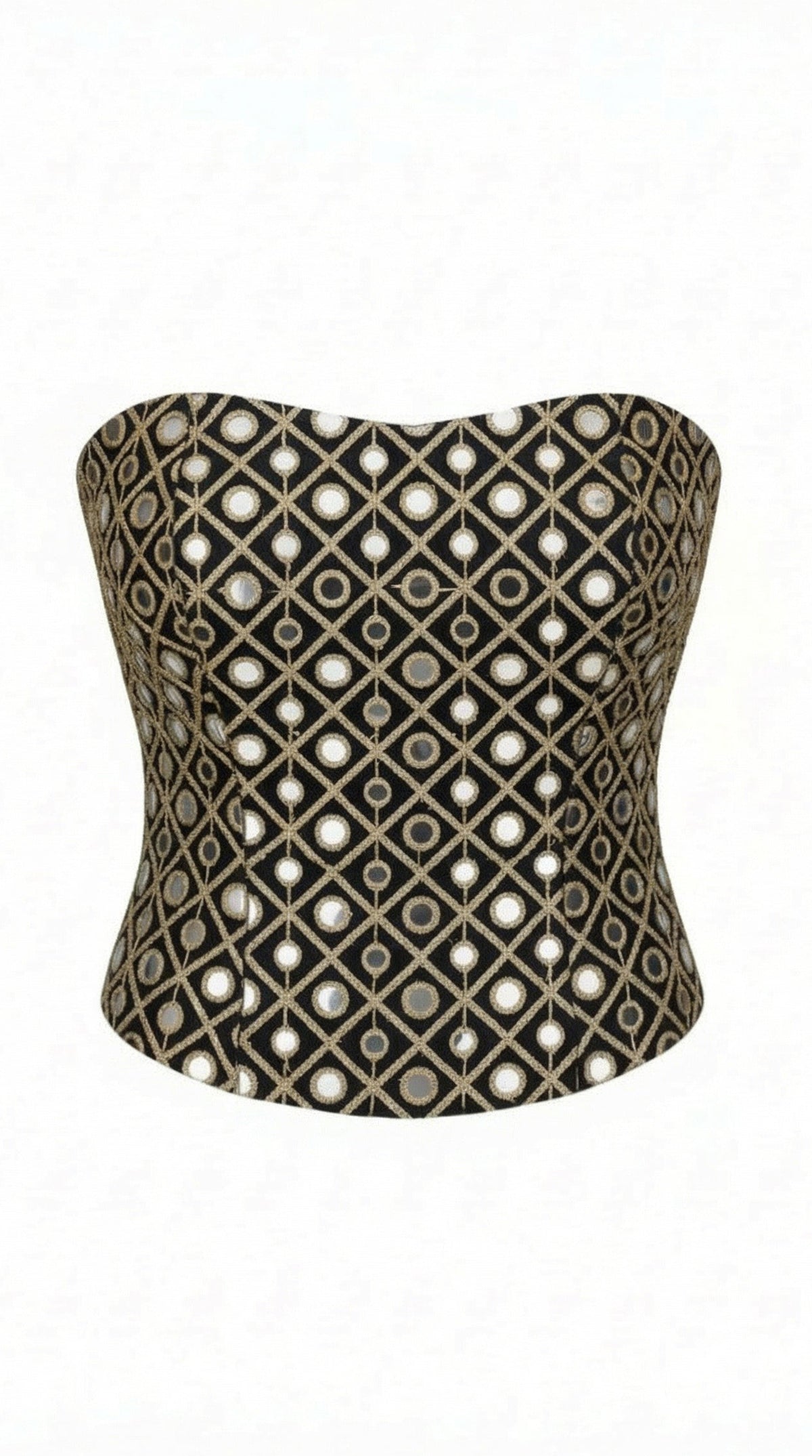 Silver Embellished Corset