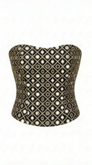 Silver Embellished Corset