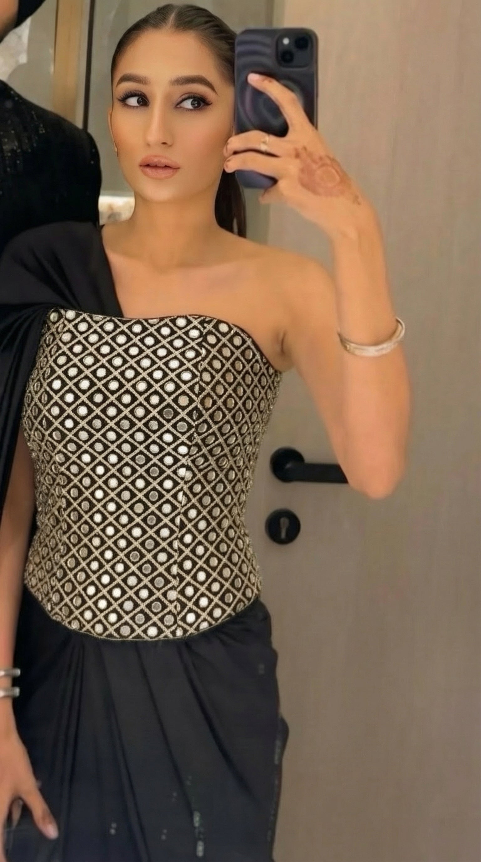 Silver Embellished Corset