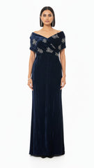 Velvet Drape Gown