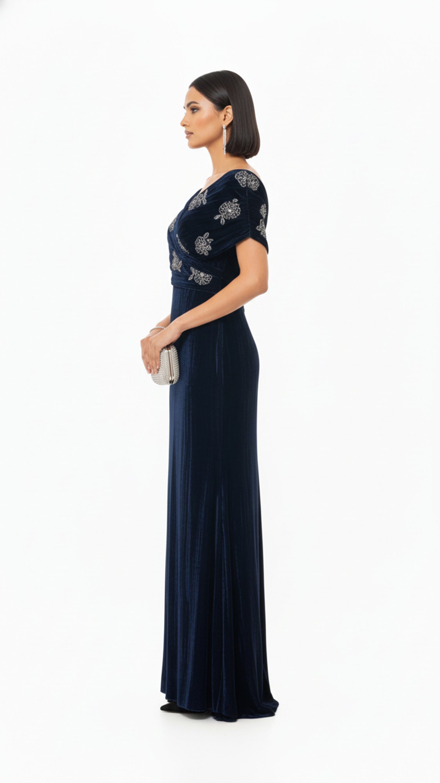 Velvet Drape Gown