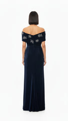 Velvet Drape Gown