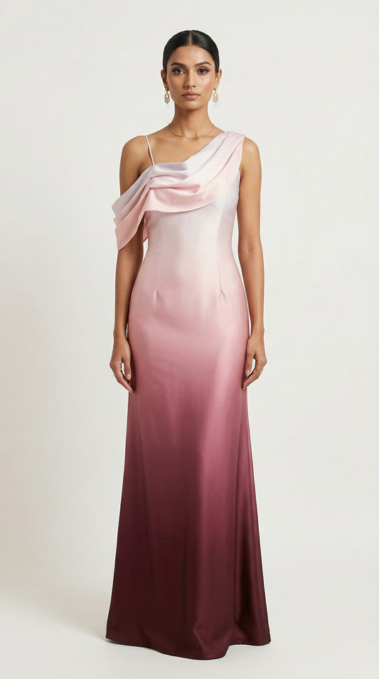 Ombre Satin Gown