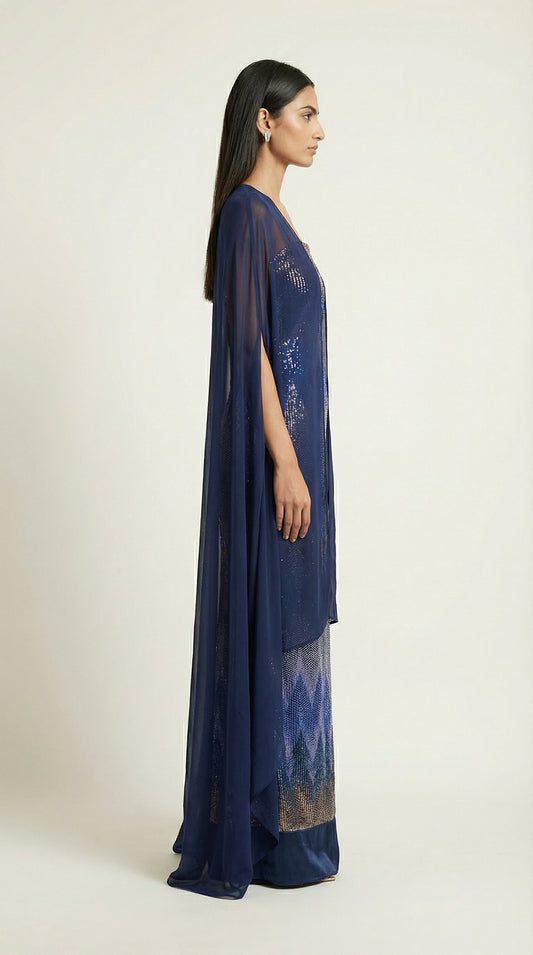 Iris Ombre Dress with Shacket