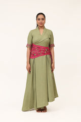 Whirl Of Petals Dress (With Belt)