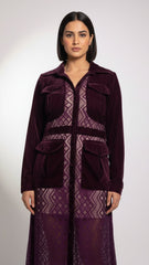 Sheer Net Velvet Dress