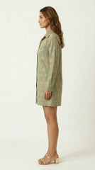 Sage Leaf Shirt Dress