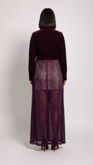 Sheer Net Velvet Dress