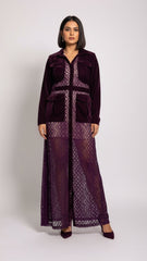 Sheer Net Velvet Dress