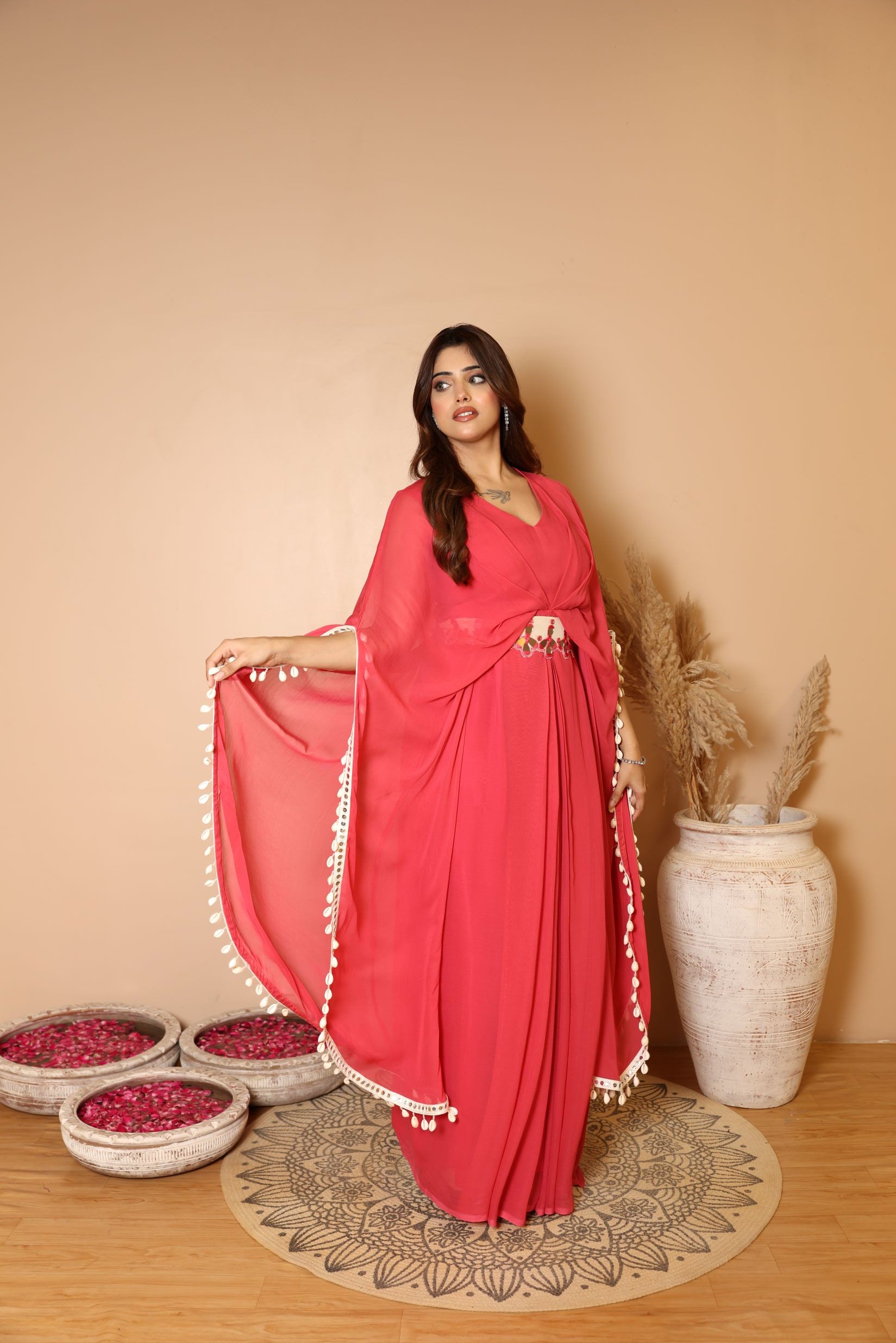 Shell Kaftan With Belt